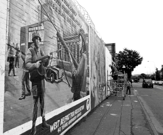 Wandbild der West Belfast Taxi Fahrer